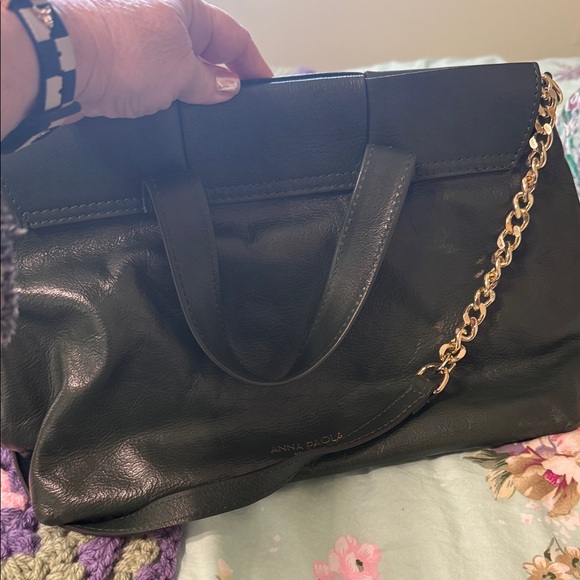 Anna Paola green Elegant Leather Chain Strap Bag - Picture 4 of 7